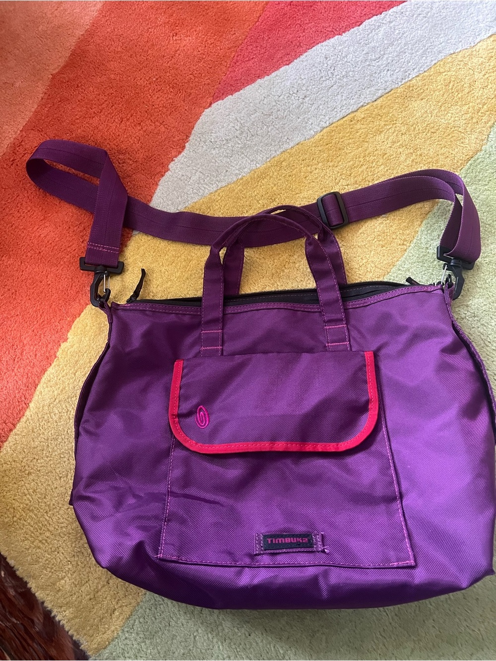 Timbuk2 Purple Shoulder Bag with Pink Trim
